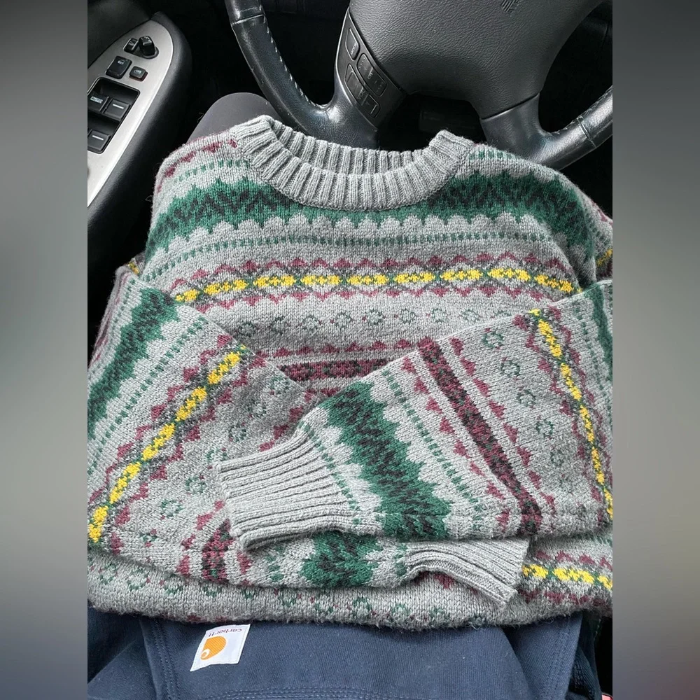 SOLD Vintage Grandpa Sweater - Picture 4 of 4